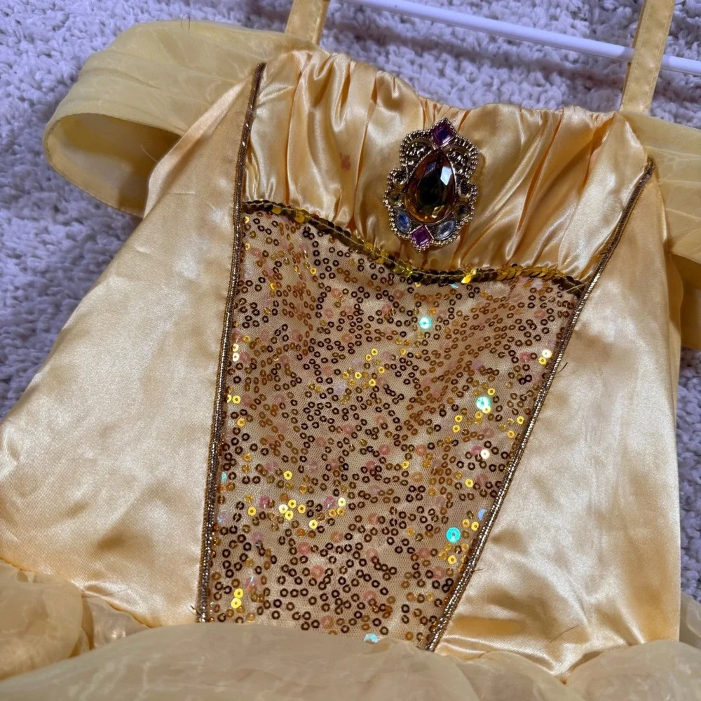Disney Store Belle Beauty and the Beast Princess Costume Dress 7/8 Dress Up